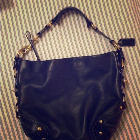 Coach Black Hobo Purse - Picture 1 of 8